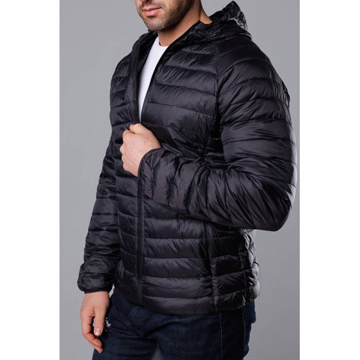 PIKOWANA KURTKA MĘSKA Z KAPTUREM CZARNA (HM112-1) Goodlookin.pl XXL okazyjna cena goodlookin.pl
