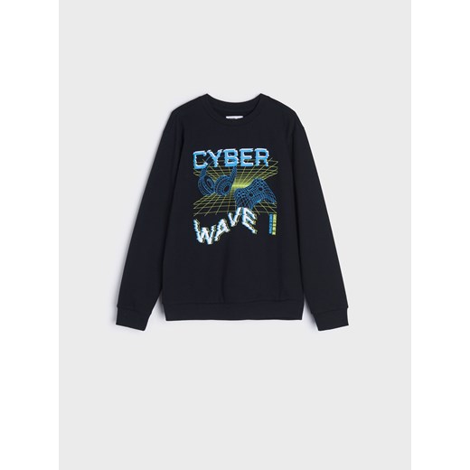 Sinsay - Bluza z nadrukiem - Czarny Sinsay 134 Sinsay