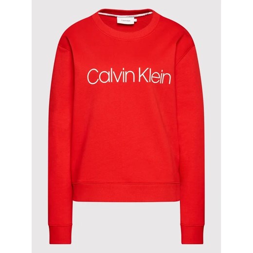 Calvin Klein Curve Bluza Inclusive Core Logo K20K203634 Czerwony Regular Fit 3XL okazja MODIVO