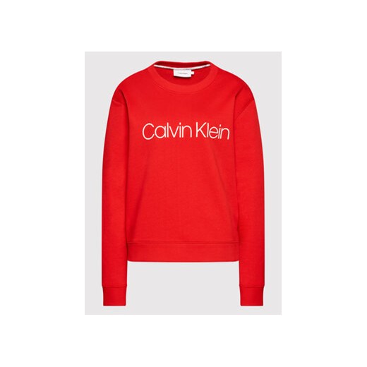 Calvin Klein Curve Bluza Inclusive Core Logo K20K203634 Czerwony Regular Fit 3XL okazyjna cena MODIVO