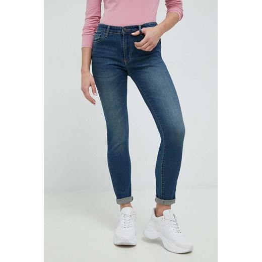 Armani Exchange jeansy damskie medium waist ze sklepu ANSWEAR.com w kategorii Jeansy damskie - zdjęcie 153057444