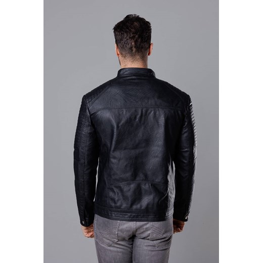 KURTKA MĘSKA TYPU BIKER CZARNA (11Z8053) Goodlookin.pl XL okazyjna cena goodlookin.pl