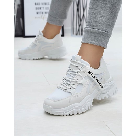 Białe damskie buty sportowe typu sneakersy Evilpo- Obuwie Royalfashion.pl 41 wyprzedaż royalfashion.pl