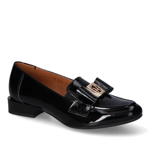 Półbuty Gamis 7036/A128 Czarne lakier ze sklepu Arturo-obuwie w kategorii Półbuty damskie - zdjęcie 153069153