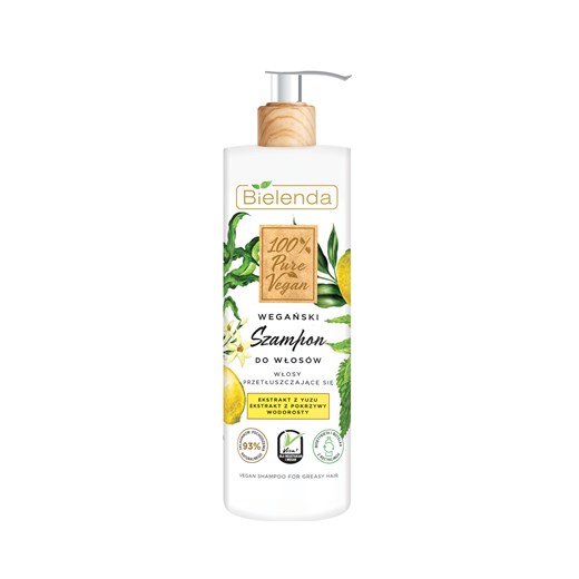 100% pure vegan wegański szampon do włosów - włosy przetłuszczające się Bielenda House of Beauty Brands -  bielenda.com