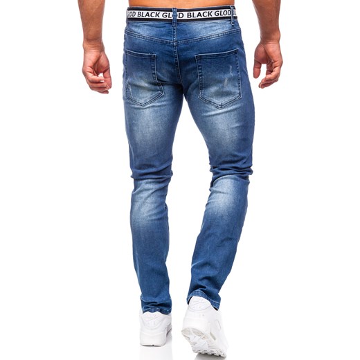 Granatowe spodnie jeansowe męskie slim fit Denley MP0083BS 33/L Denley