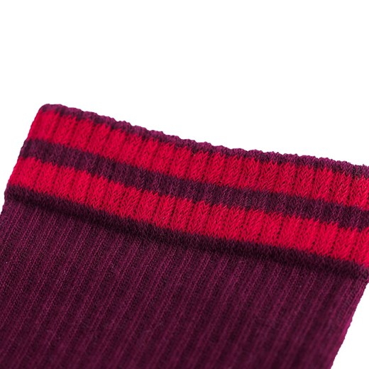skarpetki z bawełny organicznej bordowe w paski czerwone Regina Socks 39-42 Estera Shop