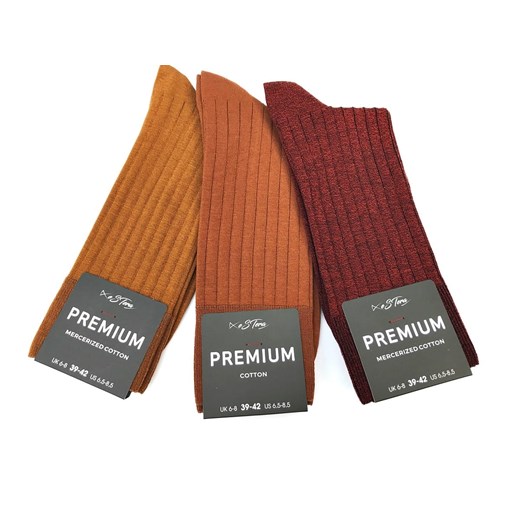 Zestaw na prezent brązowe skarpetki z bawełny merceryzowanej i mako Regina Socks 39-42 Estera Shop