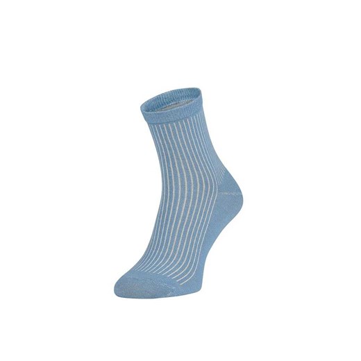 Skarpetki 98% bawełny organicznej niebieskie w prążki białe Regina Socks 39-42 Estera Shop
