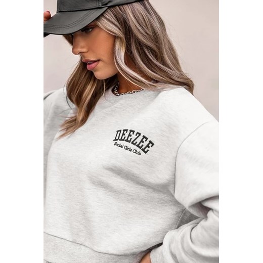 Bluza damska DeeZee z napisem szara młodzieżowa