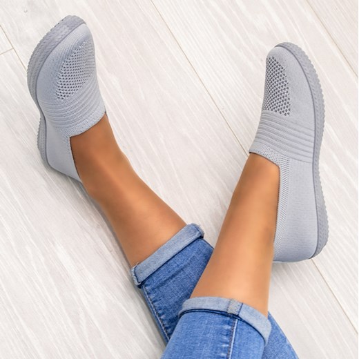 Szare Trampki Sneakersy Graciela Lycra Neon 37 wyprzedaż Lubiebuty