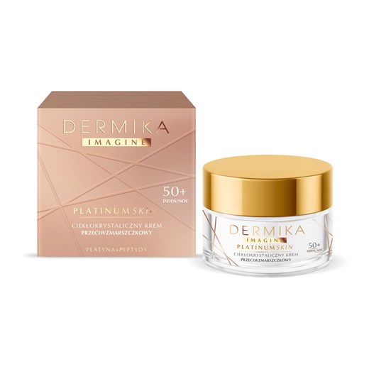 Ciekłokrystaliczny krem przeciwzmarszczkowy 50+ dzień/ noc platyna + peptydy Dermika House of Beauty Brands - bielenda.com