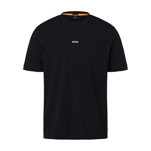 BOSS Orange T-shirt męski Mężczyźni Bawełna granatowy jednolity ze sklepu vangraaf w kategorii T-shirty męskie - zdjęcie 153197520