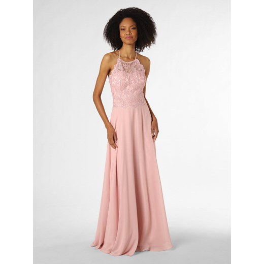 VM Damska sukienka wieczorowa Kobiety Szyfon różowy jednolity ze sklepu vangraaf w kategorii Sukienki - zdjęcie 153201063