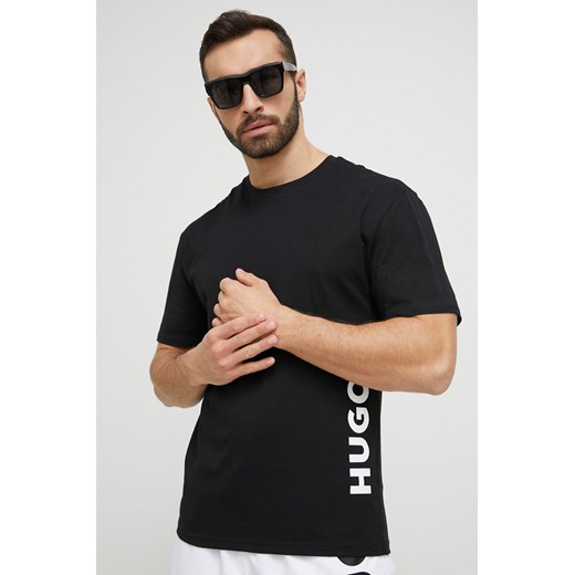 HUGO t-shirt plażowy kolor czarny 50493727 ze sklepu ANSWEAR.com w kategorii T-shirty męskie - zdjęcie 153203534