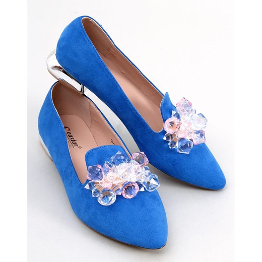 PA1 Mokasyny lordsy kamieniami Falconi Royal Blue niebieskie 40 ButyModne.pl