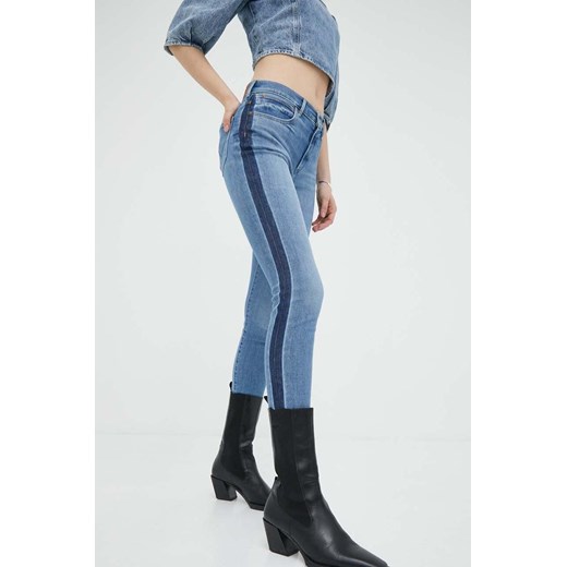 Wrangler jeansy damskie kolor niebieski ze sklepu ANSWEAR.com w kategorii Jeansy damskie - zdjęcie 153238250