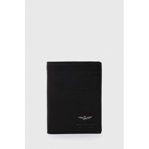 Aeronautica Militare portfel skórzany męski kolor czarny ze sklepu ANSWEAR.com w kategorii Portfele męskie - zdjęcie 153238314