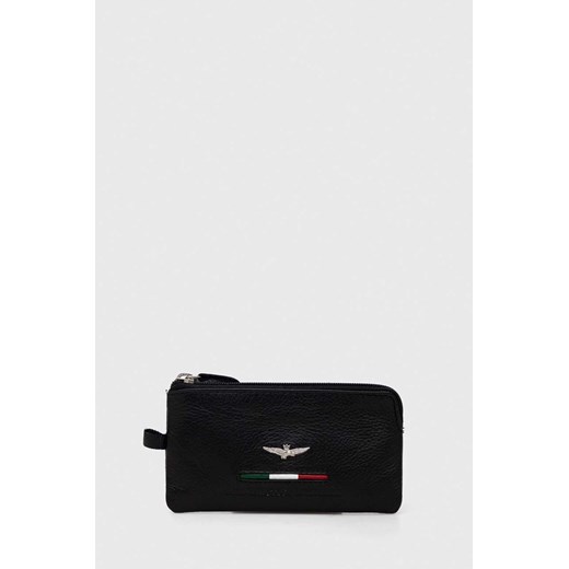 Aeronautica Militare etui na klucze skórzane kolor czarny Aeronautica Militare ONE ANSWEAR.com