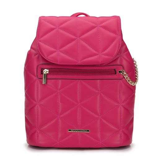 Damski plecak z ekoskóry pikowanej w trójkąty różowy ze sklepu WITTCHEN w kategorii Plecaki - zdjęcie 153238453