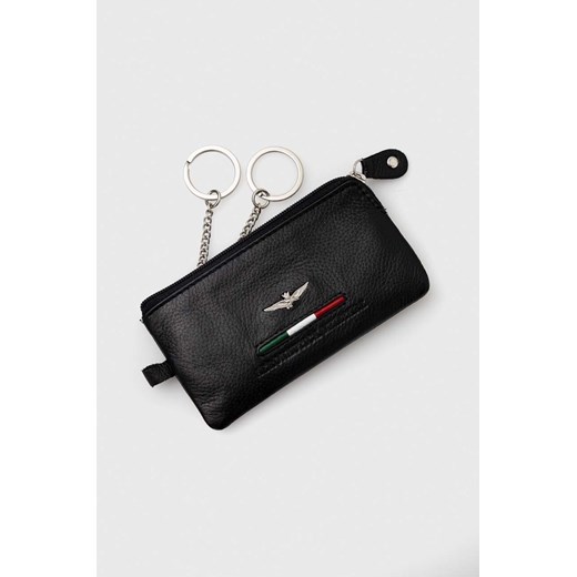 Aeronautica Militare etui na klucze skórzane kolor czarny Aeronautica Militare ONE ANSWEAR.com