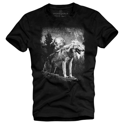 T-shirt męski UNDERWORLD Wolf in mountains ze sklepu morillo w kategorii T-shirty męskie - zdjęcie 153250323