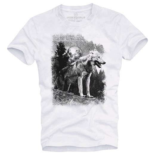 T-shirt męski UNDERWORLD Wolf in mountains ze sklepu morillo w kategorii T-shirty męskie - zdjęcie 153250433