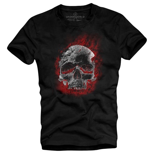 T-shirt męski UNDERWORLD Skull in fire ze sklepu morillo w kategorii T-shirty męskie - zdjęcie 153250770