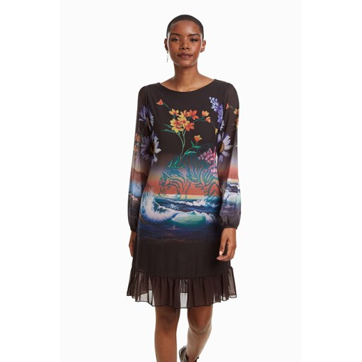 DESIGUAL SUKIENKA DŁUGIE PRZEŚWITUJĄCE RĘKAWY (S) Desigual 36 (S) SUPELO
