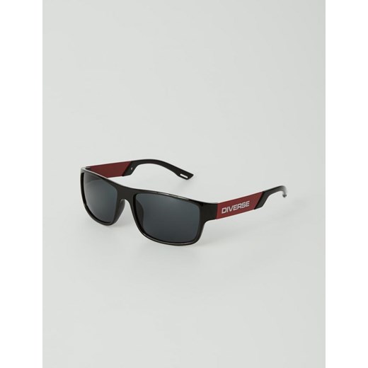 Okulary PIER Czarny-Czerwony - ze sklepu Diverse w kategorii Okulary przeciwsłoneczne męskie - zdjęcie 153266302