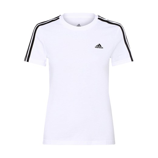 adidas Sportswear T-shirt damski Kobiety Bawełna biały jednolity ze sklepu vangraaf w kategorii Bluzki damskie - zdjęcie 153288211