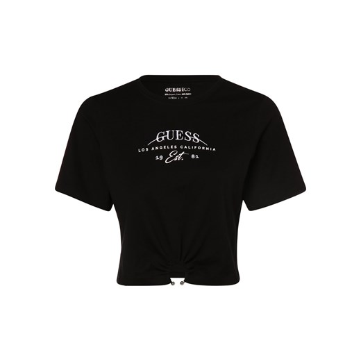 GUESS T-shirt damski Kobiety Bawełna czarny nadruk Guess L vangraaf