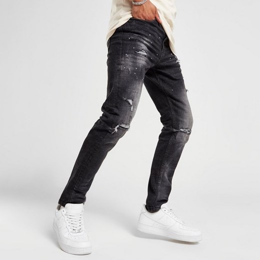 SUPPLY & DEMAND SPODNIE RAVEN JEAN BLK DENIM JEANS CZARNY SUPTM16592 Supply & Demand L JD Sports