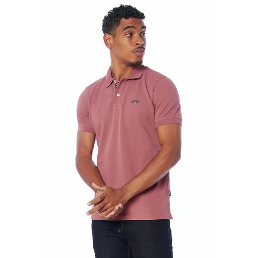 Koszulka polo w kolorze brudnego różu Galvanni XL okazyjna cena Limango Polska