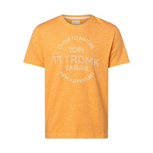 Tom Tailor T-shirt męski Mężczyźni pomarańczowy nadruk Tom Tailor XL okazja vangraaf