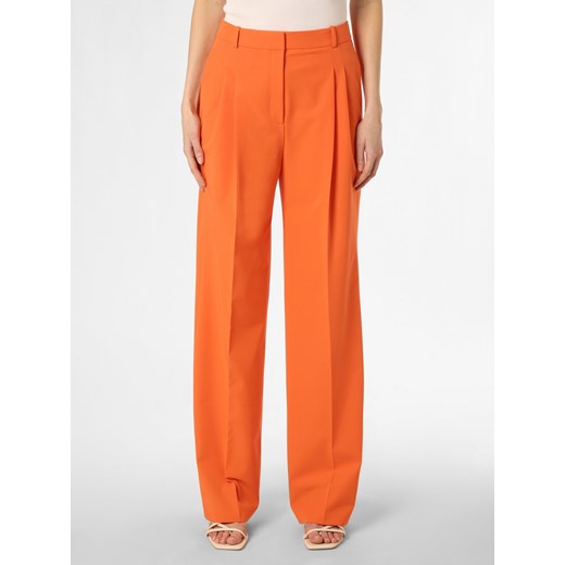 HUGO Spodnie Kobiety Sztuczne włókno pomarańczowy jednolity 40 vangraaf