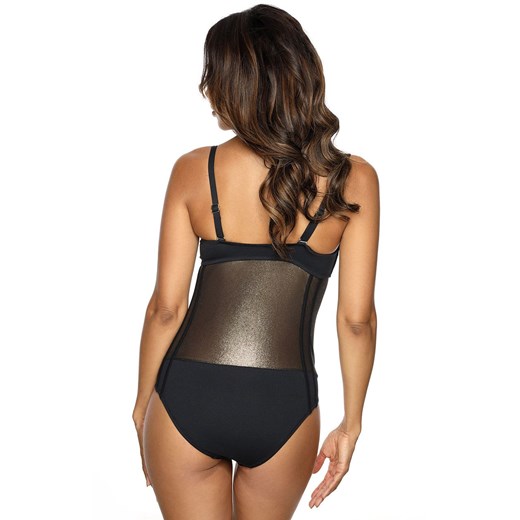 Jednoczęściowy czarny kostium kąpielowy V-550/GO/001, Kolor czarny, Rozmiar 38C, Etna ze sklepu Intymna w kategorii Stroje kąpielowe - zdjęcie 153378172