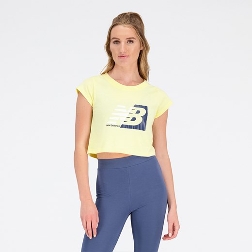 Koszulka damska New Balance WT31817MZ – żółta ze sklepu New Balance Poland w kategorii Bluzki damskie - zdjęcie 153381470