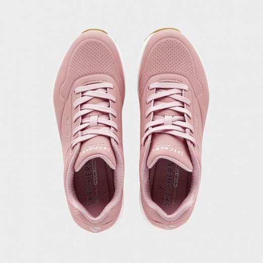 Buty sportowe damskie Skechers sneakersy różowe sznurowane 