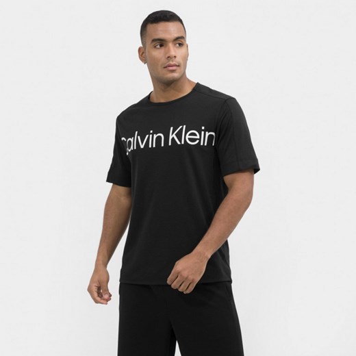 Męska koszulka treningowa CALVIN KLEIN MEN 00GMS3K102 - czarna ze sklepu Sportstylestory.com w kategorii T-shirty męskie - zdjęcie 153388211