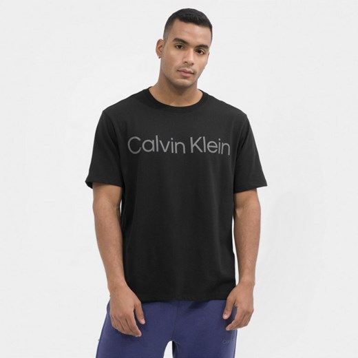 Męska koszulka treningowa CALVIN KLEIN MEN 00GMS3K109 - czarna ze sklepu Sportstylestory.com w kategorii T-shirty męskie - zdjęcie 153388273