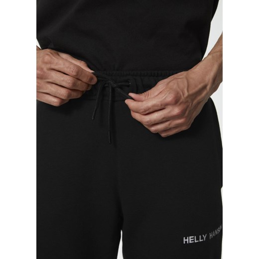 Spodnie męskie czarne Helly Hansen z dresu w sportowym stylu 