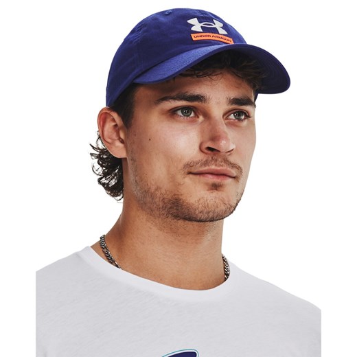 Męska czapka z daszkiem Under Armour Branded Hat - granatowy ze sklepu Sportstylestory.com w kategorii Czapki z daszkiem męskie - zdjęcie 153389462