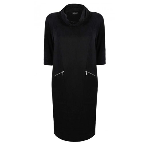 Czarna sukienka z cupro trendsetterka-com czarny komfortowe