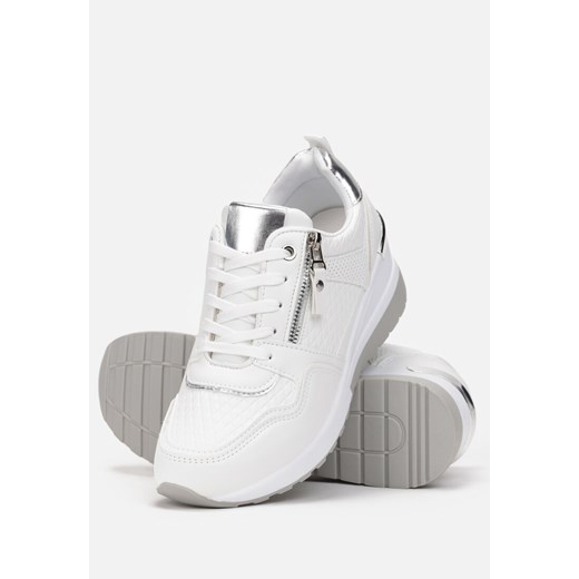 Buty sportowe damskie Born2be sneakersy sznurowane na koturnie