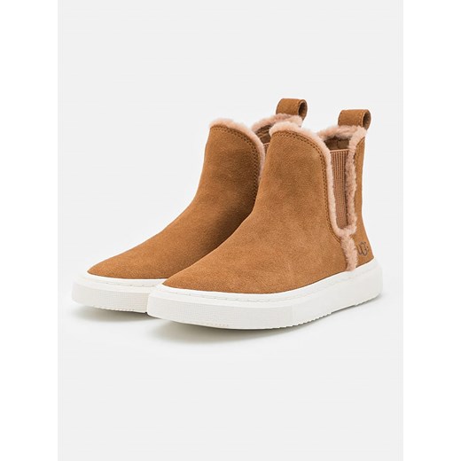 Botki UGG z weluru bez zapięcia płaskie casual