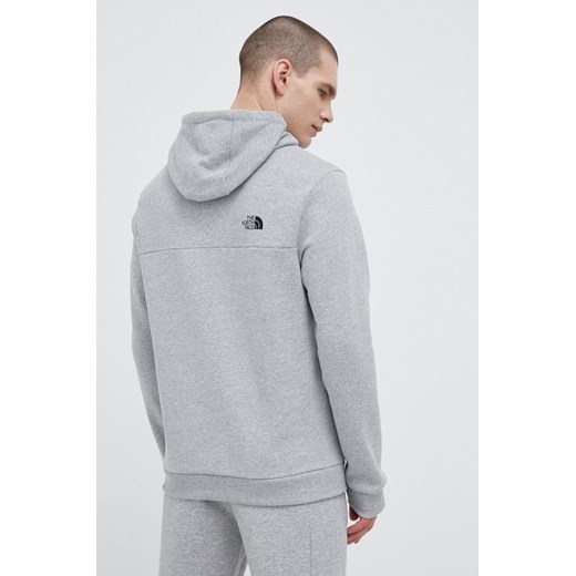 The North Face bluza męska kolor szary z kapturem z nadrukiem The North Face L ANSWEAR.com
