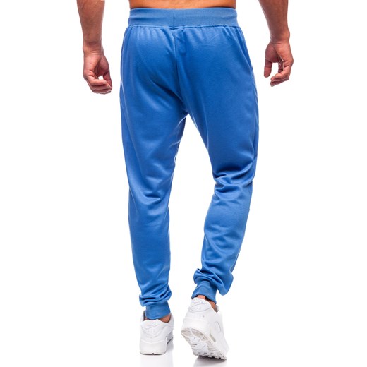 Niebieskie spodnie męskie joggery dresowe Denley 8K201 L Denley