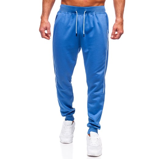 Niebieskie spodnie męskie joggery dresowe Denley 8K201 2XL Denley