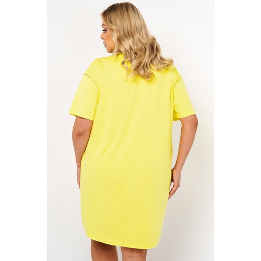 Koszula nocna damska na krótki rękaw Sidari, Kolor żółty, Rozmiar S, Italian Italian Fashion XL okazyjna cena Intymna
